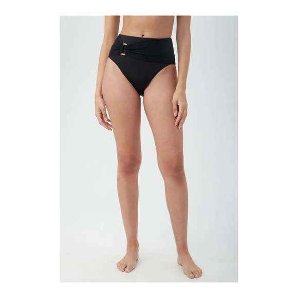 TRINA TURK SWIM Monaco Belted High Waist Swim Bottom in Black NWT - Picture 5 of 5